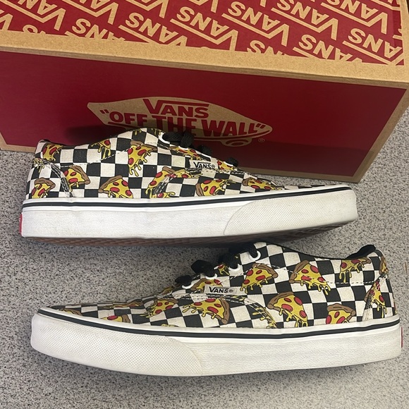 Kids' Vans Doheny Canvas Checkerboard Pizza Skate Shoes (Size 5) - Picture 3 of 13
